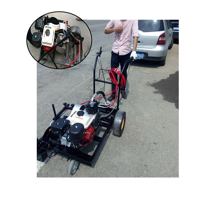 

Plastic marking machine hand-push easy maintenance cold spraying plastic road marking machine for running track equipment