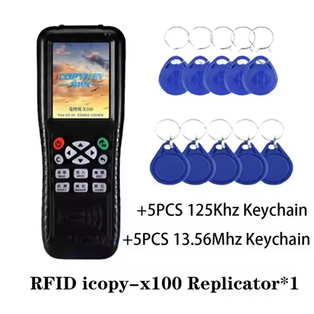 1Pcs New RFID Duplicator Advanced Decryption Programmer Copier Writer for 13.56mhz 125khz NFC for Mobile Phone Icopy X100