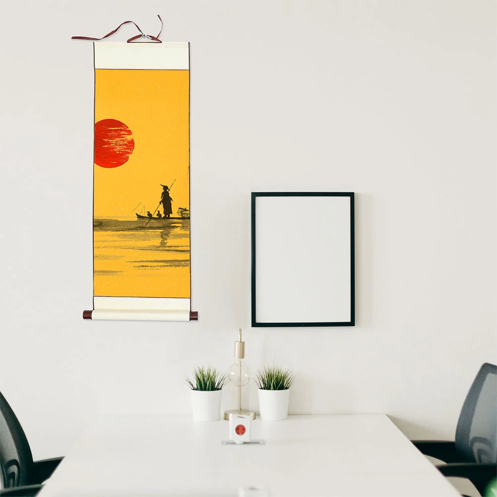 Wall Scrolls Pendurado Caligrafia Prática Papel, Chinês Decor Reel, Decore