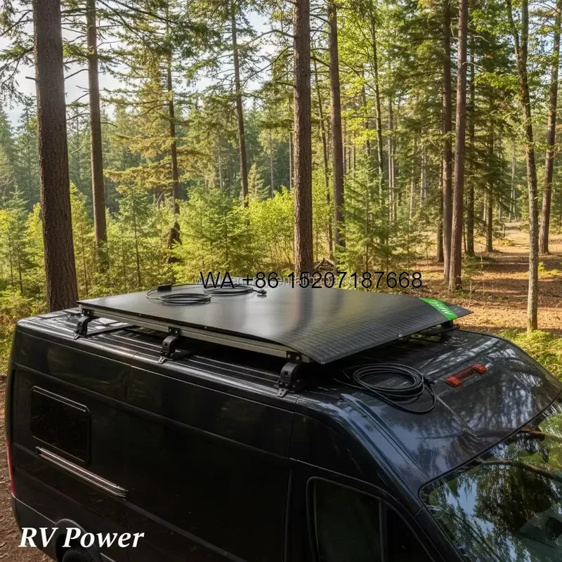 Wmwmnu 240W Flexible Solar Panel Lightweight 3.1KG Mono Cell IP67 Waterproof Bendable 120 Degree for Off Grid RV Balcony Tent