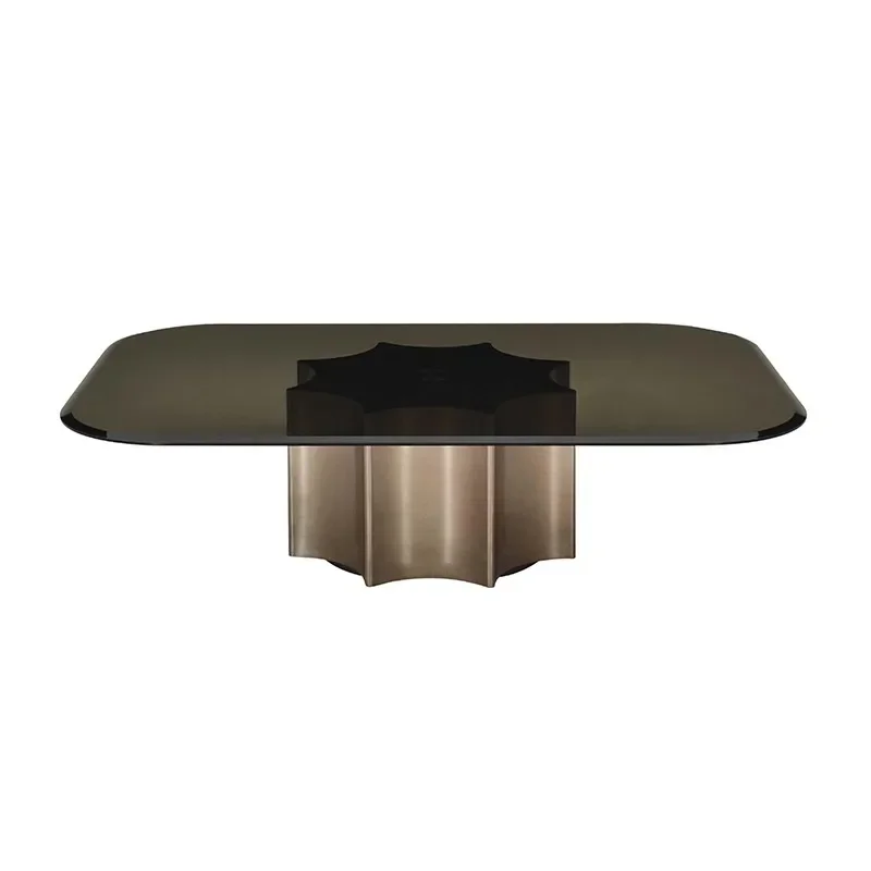 

High-End Designer Tea Table Creative Modern Living Room Household Small Family Light Luxury Tempered Coffee TableHot SalesHot Sa