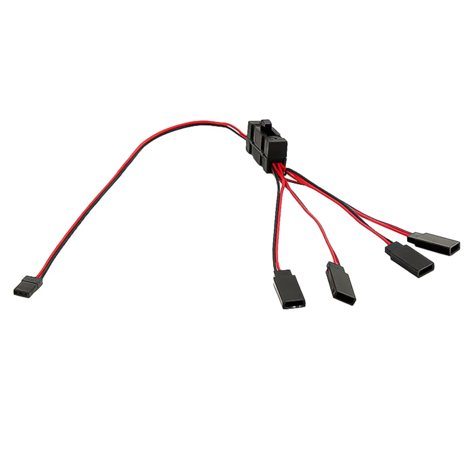 4-way LED Light On/off Controller Switch Cable Wire Splitter for -4 SCX10 RC Oil/Tram/Climbing Rock Crawler Car