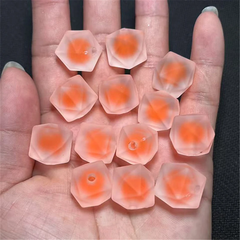 

16MM 200PCS Diamond Shaped Water Cube Hand Feel Rubber Paint Beaded DIY Jewelry, Mobile Phone Chain Beaded Pen Keychain