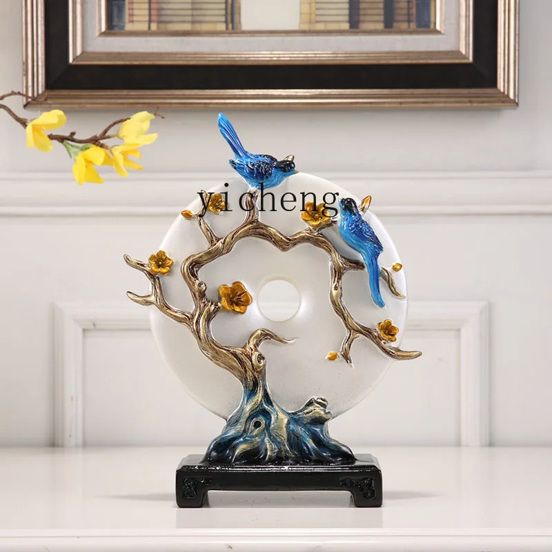LYY  Creative Hanging Plate Ornament Modern Living Room TV Cabinet Decorative Plate Bogu Rack Ornament