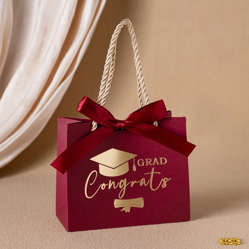 Caja de Regalo con Forma de Birrete de Doctor, Caja de Papel para Dulces de Graduación, Birrete de Licenciatura, Adecuada para Dulces, Chocolates y Regalos de Fiesta