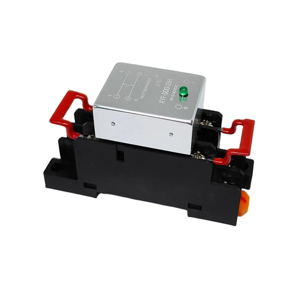 1PCS DC4-30V Small 10A/25A DC Solid-state Relay Rail-mounted Plug-in Type Normally Open Solid-state Relay Module with Base