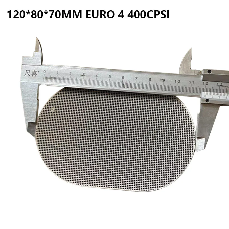 

EURO4 120*80*70MM 400cpsi Universal Ceramics Catalytic Carrier Catalytic Converter With Exhaust