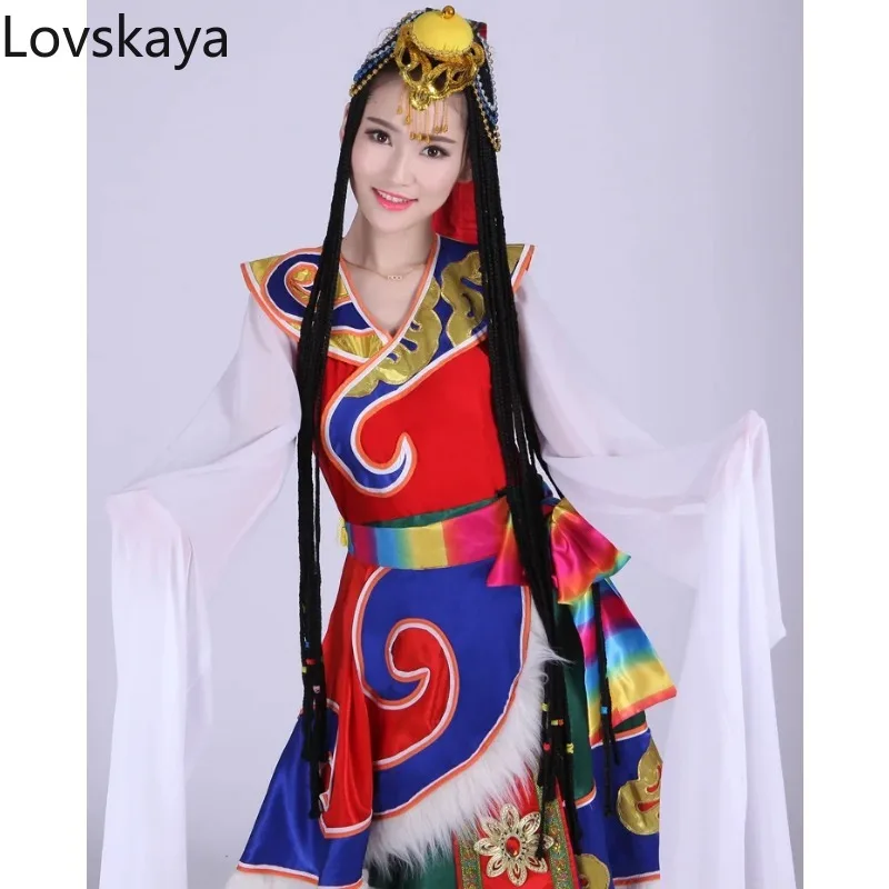 female Tibetan Dance Costume New sleeves Tibetan Dance Costume Dress sleeves