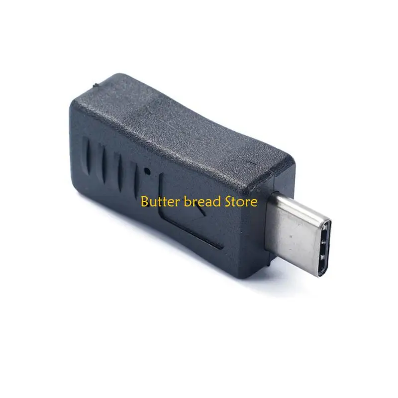 W89C Mini USB fêmea para o adaptador masculino Tipo C Charging and Data Sync Connector