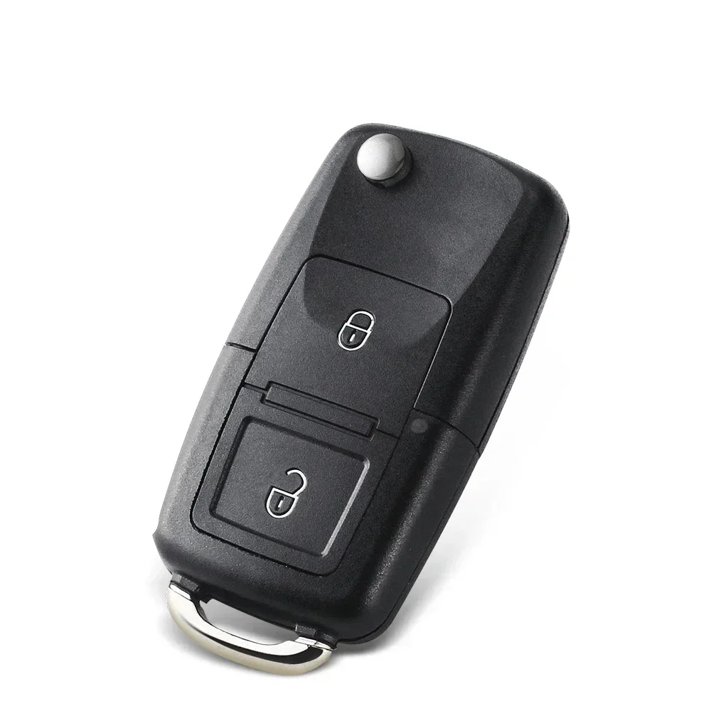 KEYYOU 1PCS NEW For Volkswagen Vw Jetta Golf Passat Beetle Skoda Seat Polo B5 Folding Car Remote Key Folding Key Shell Case