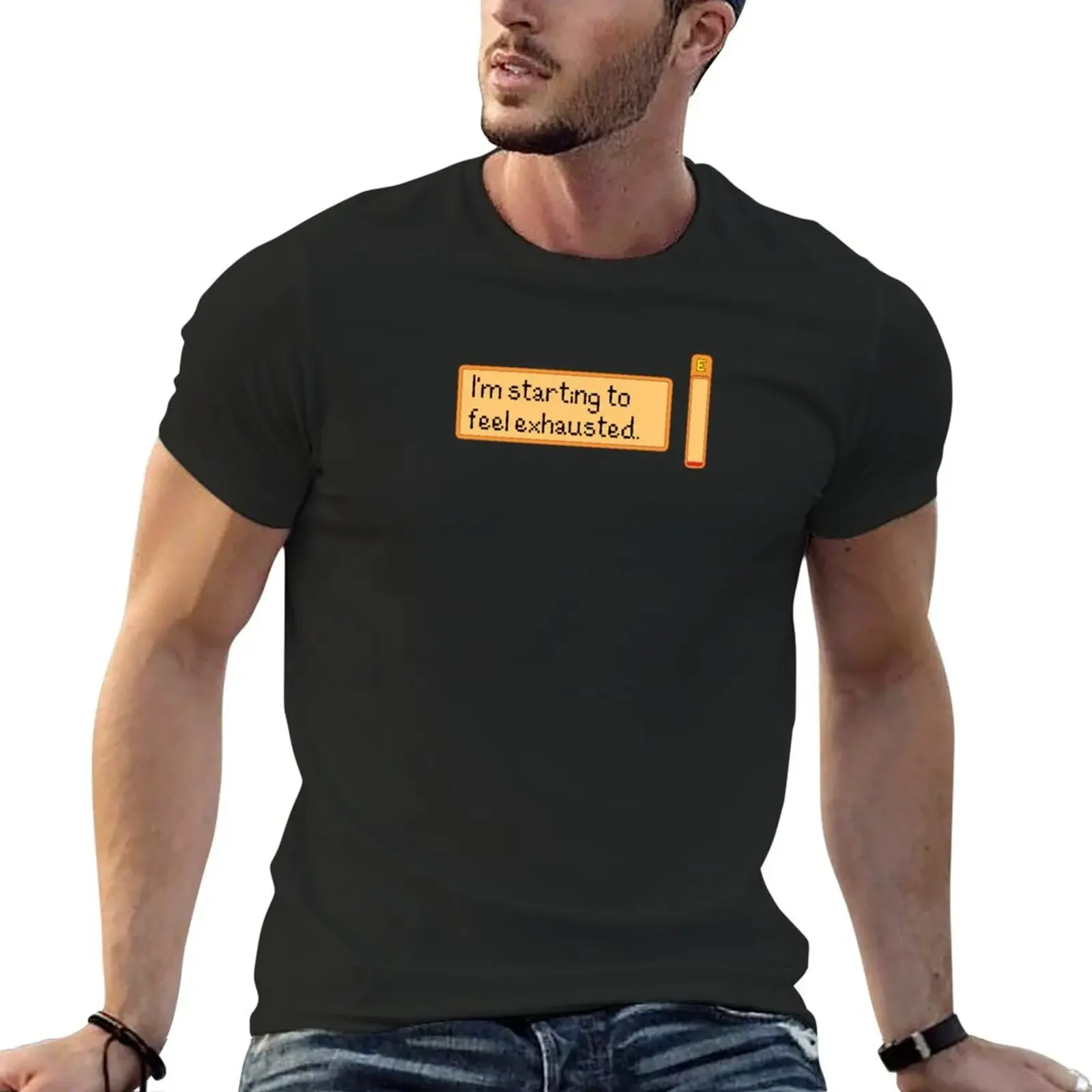 Stardew Valley, I'm starting to feel exhausted, Stardew Valley shirt, video game shirt, pixel art, farming simulation, S T-Shirt