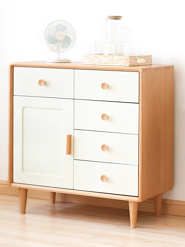 Bedroom living room furniture cabinets 5 drawers solid wood chest of drawers modern storage cabinet