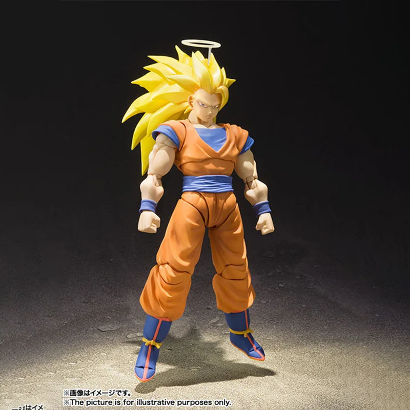 Bandai Dragon Ball figurine SHF Son Goku Saiyan 3 2.0 haute poseabilité objets de collection figurines d'anime jouets pour garçons cadeau