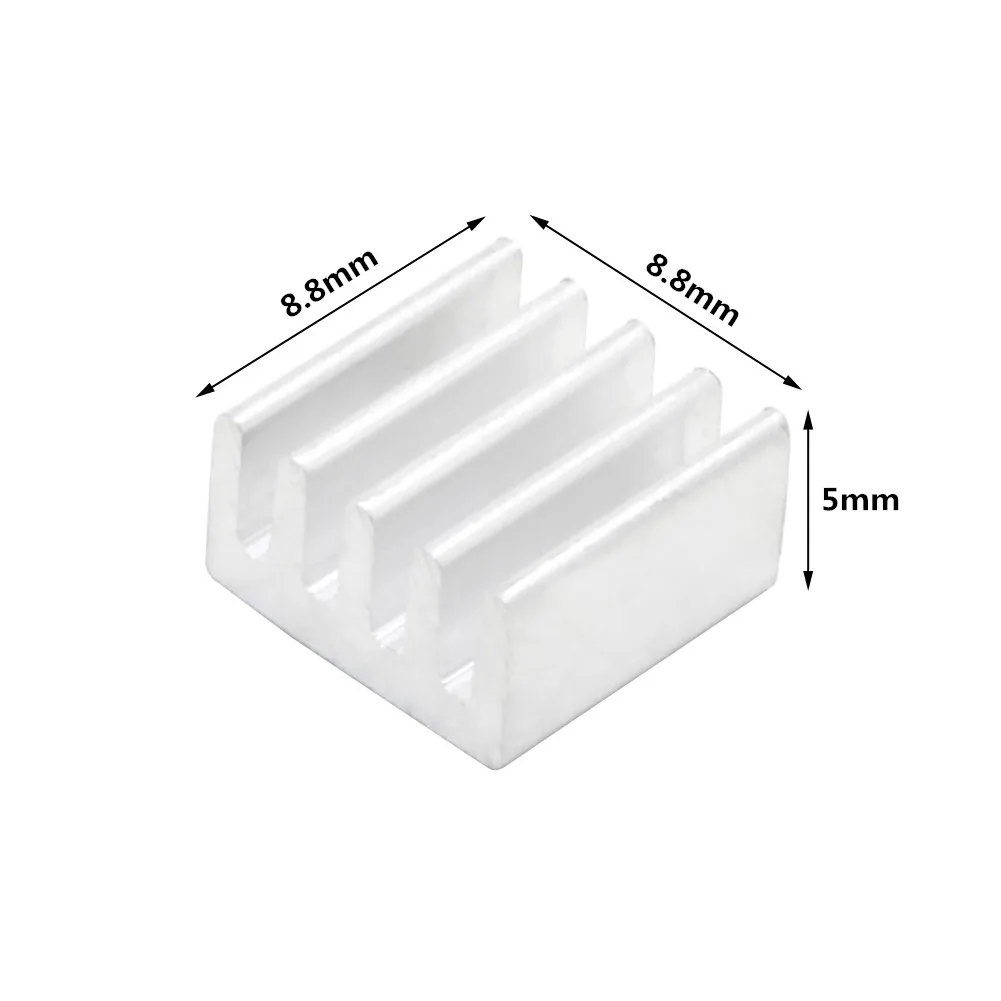 8.8X8.8X5Mm 50 Con Tản Nhiệt Nhôm Tản Nhiệt Làm Mát Cho Raspberry Pi Điện Tử Vi Mạch Với nhiệt Dẫn Điện Băng