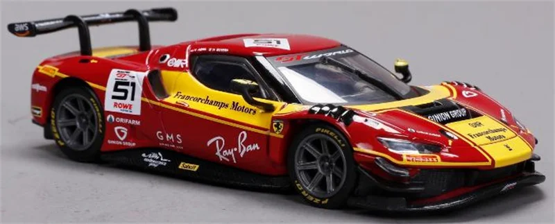 

(Предзаказ) Bburago 1:43 Racing 296 GT3 2025 # 51, красная модель автомобиля