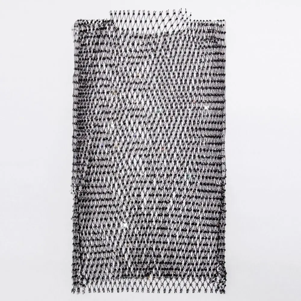 Sexy Hollow Out Sparkling Mesh Top Black Basic Women's Underwear Mesh Shawl