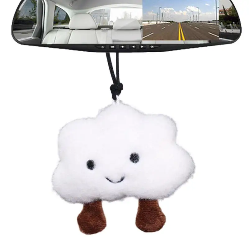 Auto Cartoon Plüsch Anhänger Auto Cartoon Wolke Rückansicht Reflektor Anhänger weiche Farben Fahrzeug Innendekoration für Rvs LKW