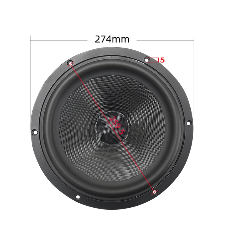 

Audio 10-inch Carbon Fiber Basin Bass Woofer HIFI Speaker Fever Speaker T10-274A