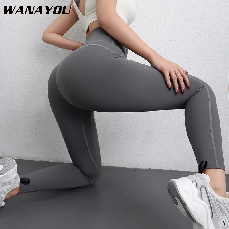 

WANAYOU Women's Yoga Pants with Built-in Lining, Back Pocket, Sports Leggings, Quick Drying Gym Fitness Leggings, Running Pants
