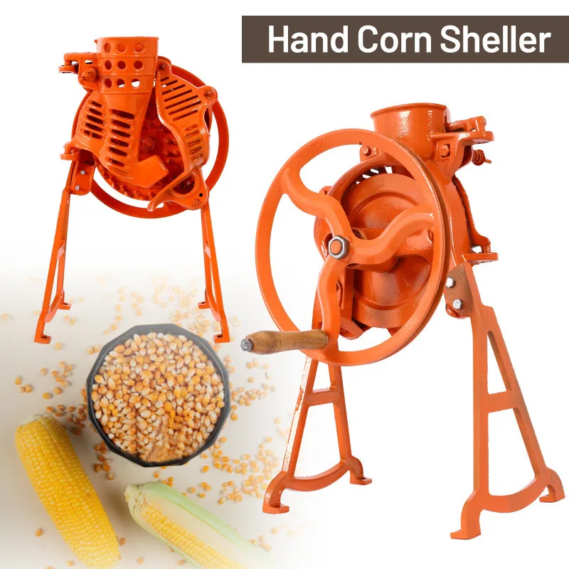 

Heavy Duty Shelling Hine Farm Corn Remover Tools Hand Sheller With Wooden Handle Cast Iron Manual Thresher
