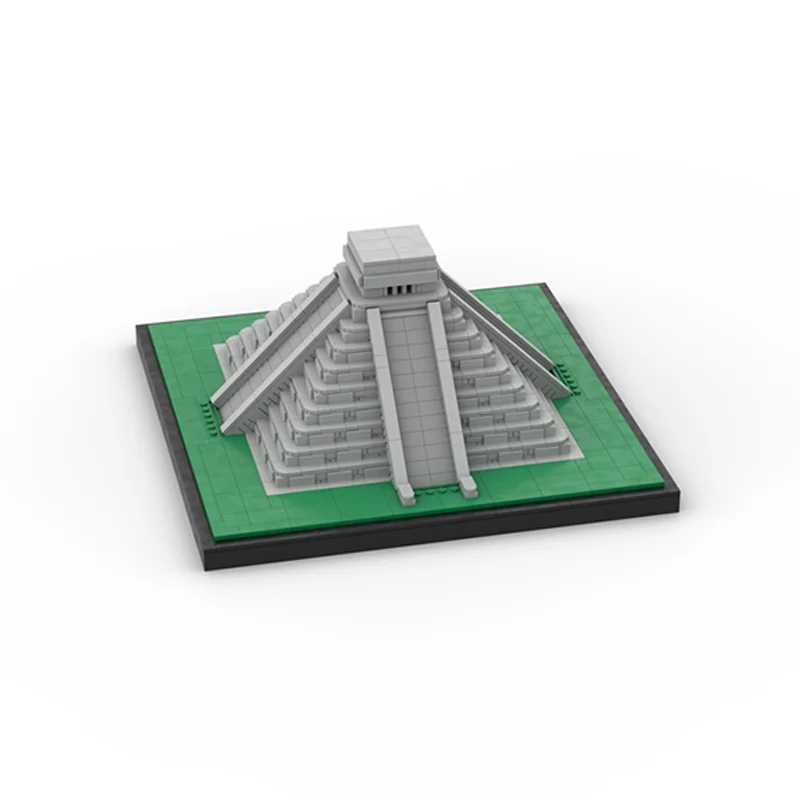 Bloques de construcción modelo piramidal Chichen Itza de 1423 piezas, estilo arquitectónico de civilización maya, ideal para entusiastas de la arquitectura