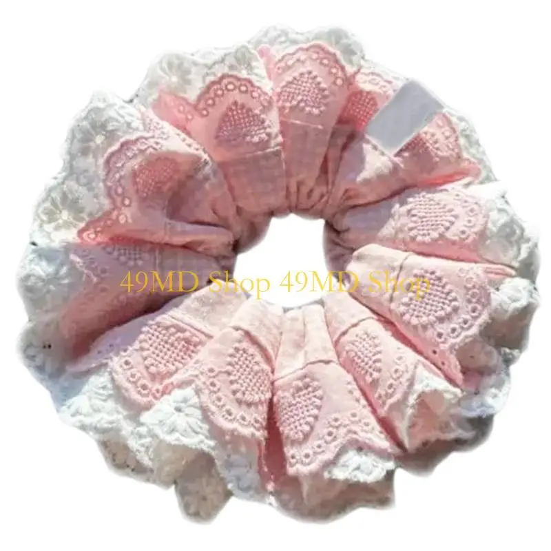 

49MD резинка для волос сладкого цвета, эластичные резинки для волос, резинка для волос во французском стиле, кружевная резинка