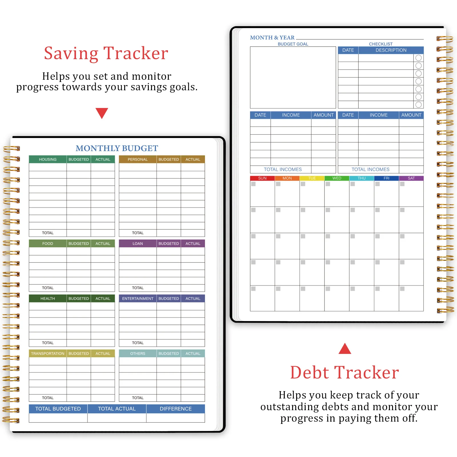 Travel Planning Notepad Budget Planner Organize and Manage Your Finances Effectively A5 Undated Notebook 100g Paper