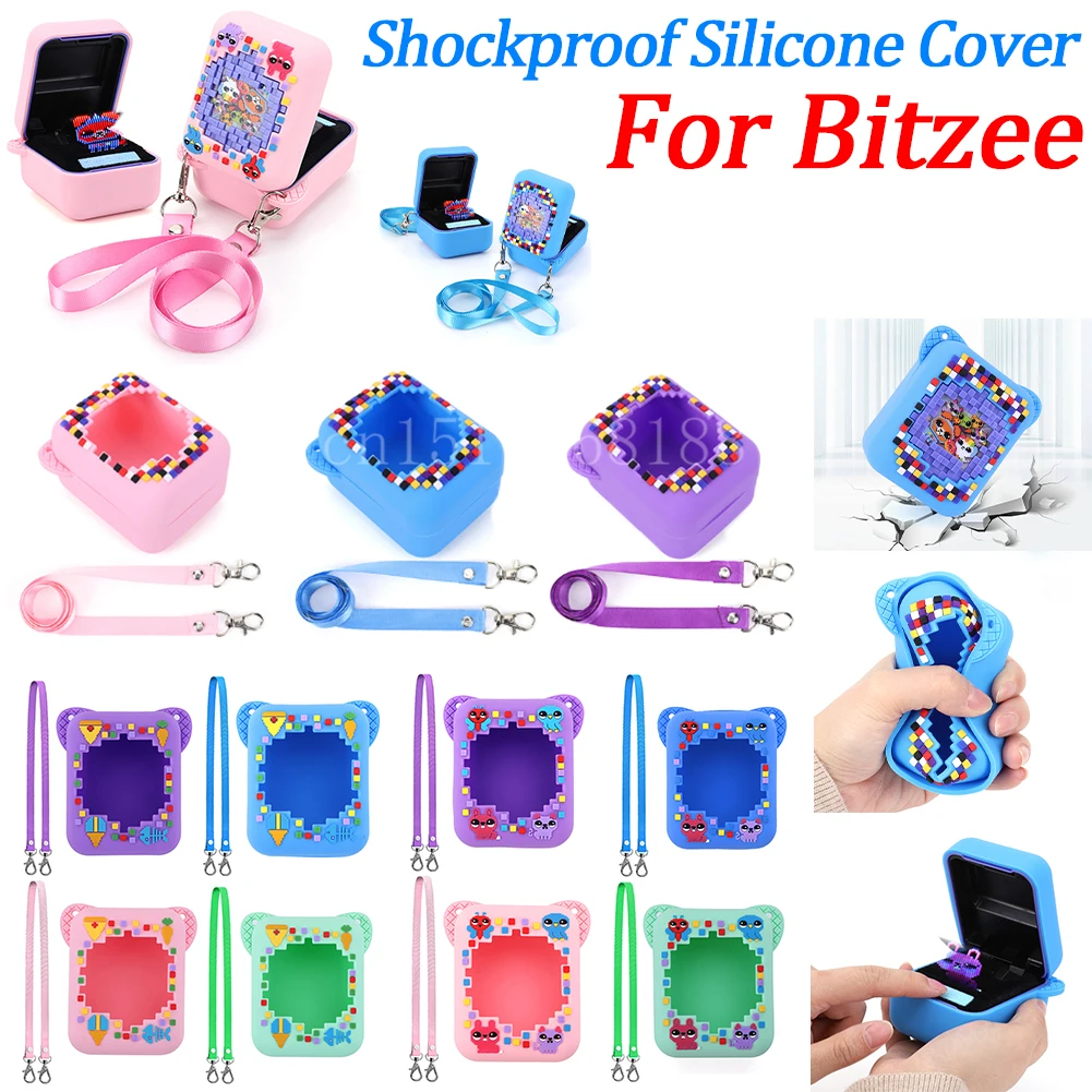 

3D Animal Print Silicone Case Protective Case Shockproof Protective Skin Sleeve Anti Drop for Bitzee Interactive Toy Digital Pet