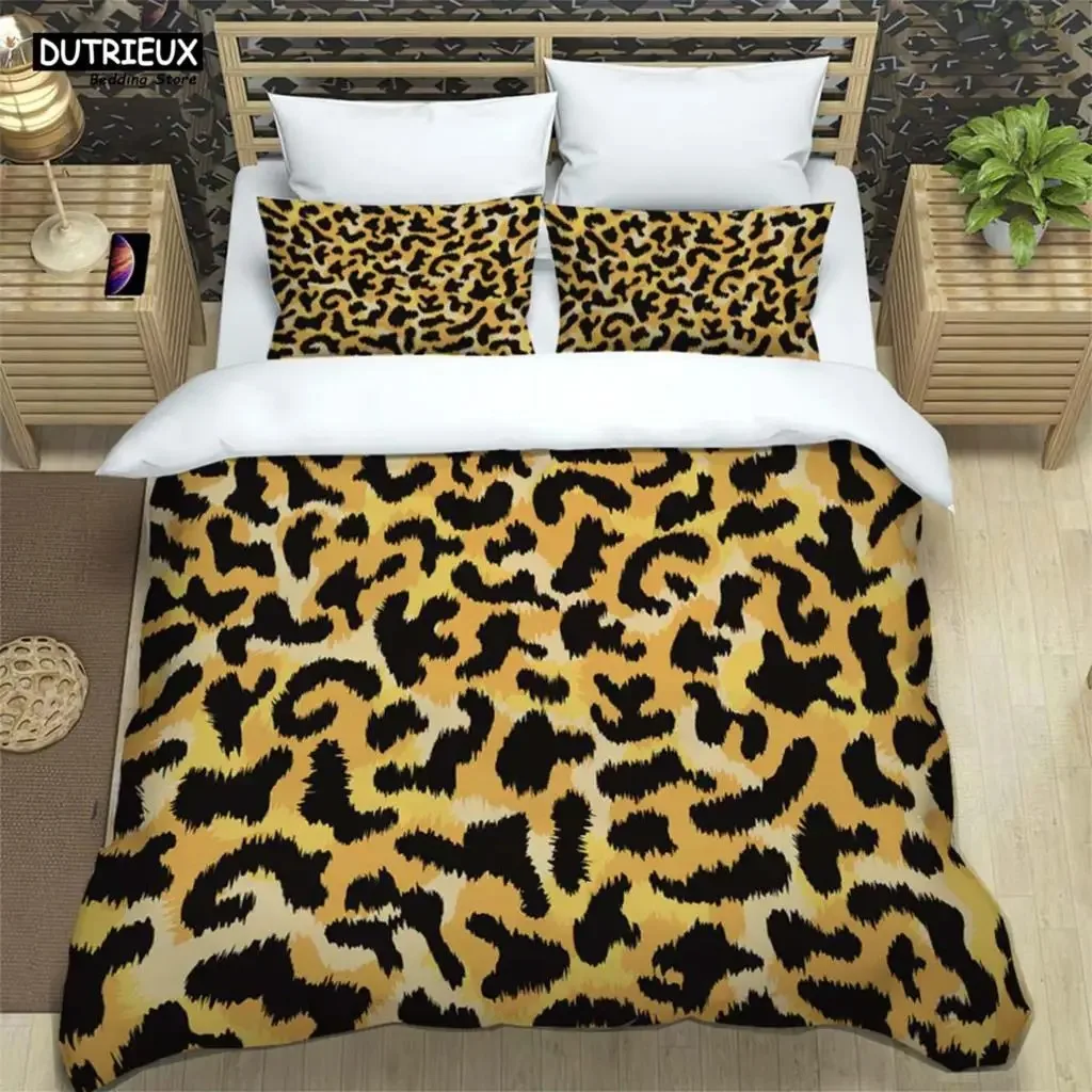 Animal Fur Pattern Digital Printing Polyester Bedding Set For Children Bedding Set For Boys Bedding Set For Teenagers