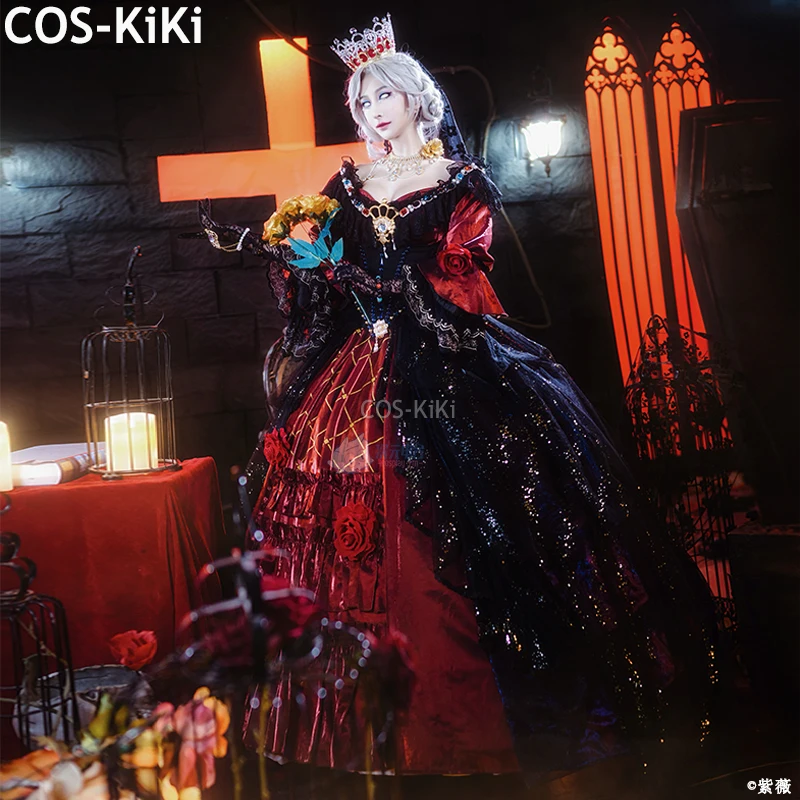 

COS-KiKi Identity V Marie Bloody Queen Game Suit Gorgeous Dress Uniform Cosplay Costume Halloween Party Role Play Outfit Women