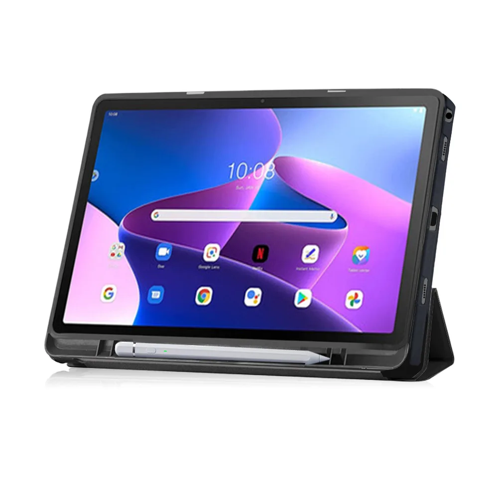 

Чехол для Lenovo Tab M10 Plus 3-го поколения 10,6 дюймов 2022 (TB125FU/TB128FU/TB128XU) Защитный чехол для планшета с гнездом для ручки Soft Shell