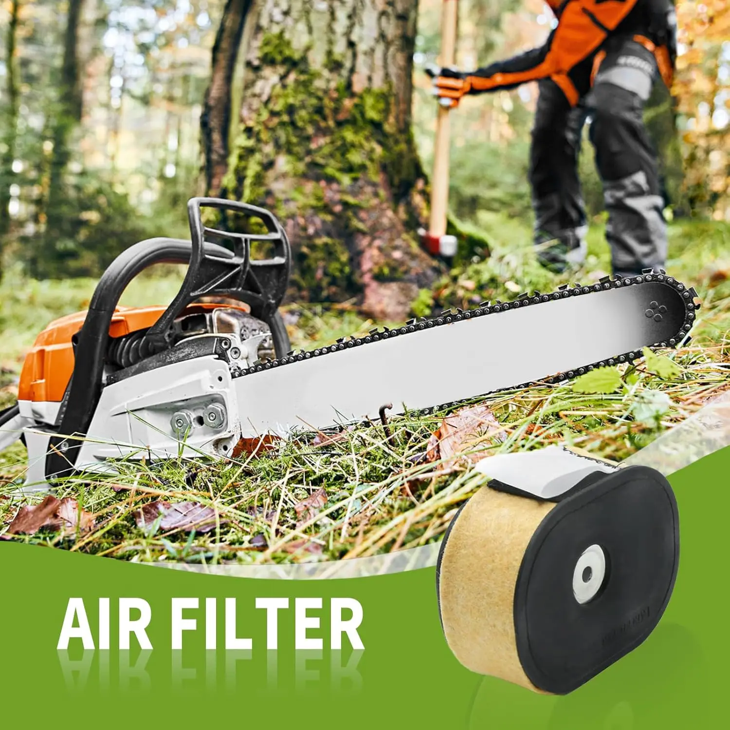 3 Pack 0000 120 1654 Air Filters with Pre-Filter, Replacement for Stihl MS440 MS441 MS460 MS660 044 046 Chainsaws Air Filter
