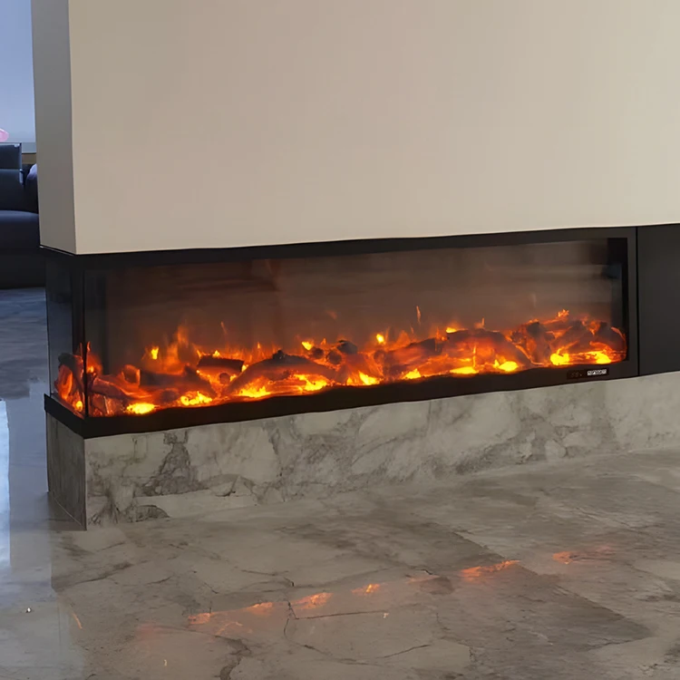 Surround Build-in  Western Style  Inserts with Glass 1500MM 3 Sides with Smart Control Multi Function   Electric Fireplace