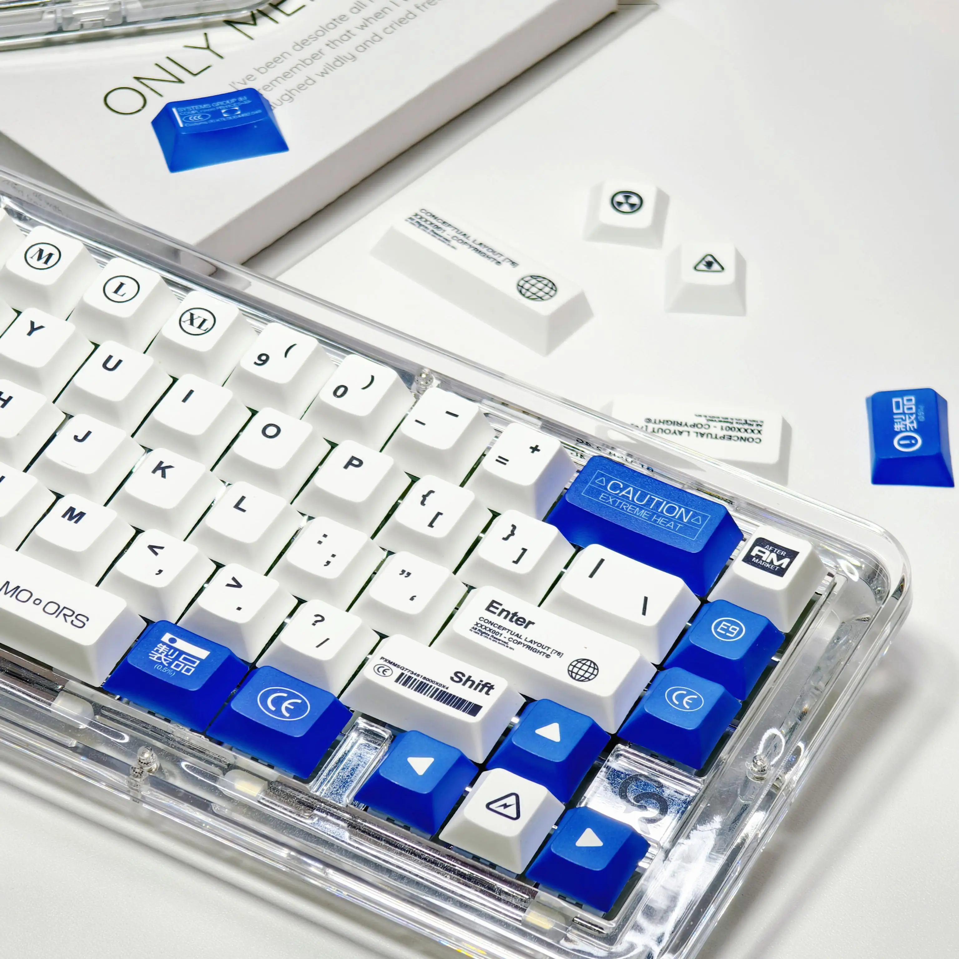 

Environmentally friendly original QX3 mechanical keyboard keycap PBT full five-sided hot sublimation 120-key moa low shaft