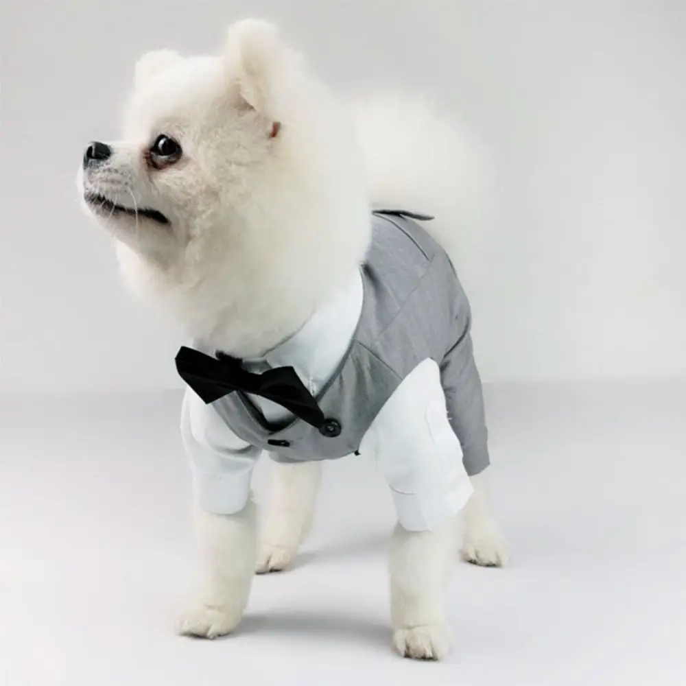 

Practical Creative Dog Wedding Suit Soft Gentleman Dog Pet Formal Shirt Washable Formal Puppy Costume For Small Dogs