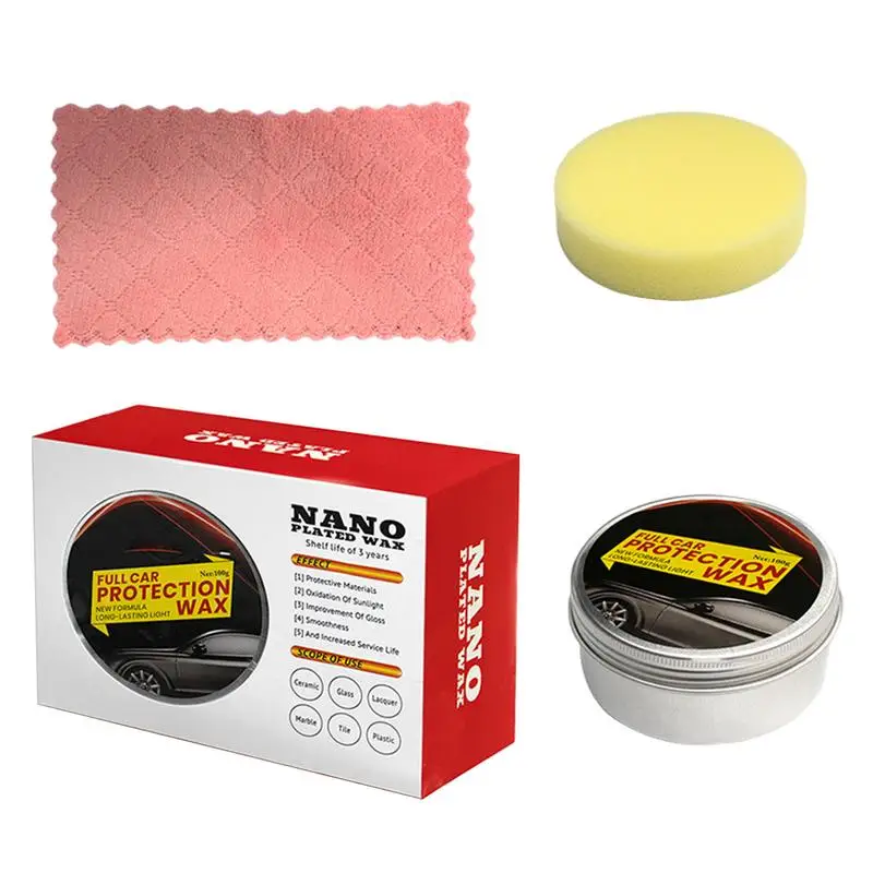 

Auto Wax Auto Hardness Maintenance Wax Set Solid Car Wax For Clean Polish Scratches Prevention Tools With Microfiber Towel