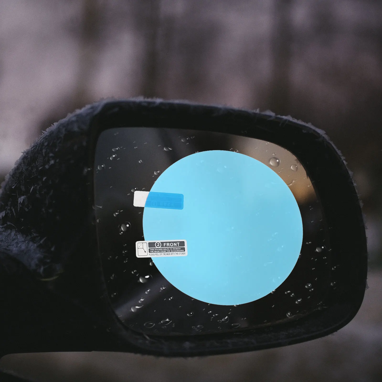 

2pcs Car Rearview Mirror Film 95mm Round Waterproof Anti Fog Rainproof Glare Reduction Side Mirror Protector for Driving Safety