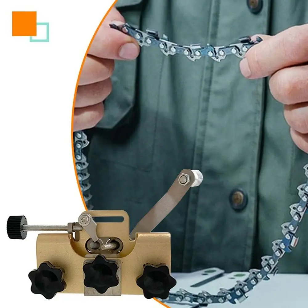 Portable Woodworking Chainsaw Sharpeners Manual with 3 Grinding Head Chain Sharpening Kit Durable Handheld