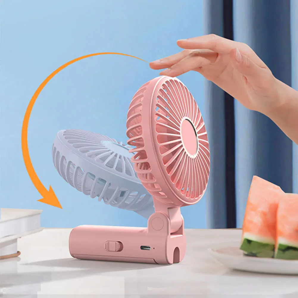 مروحة صغيرة قابلة للطي، 3 سرعات قابلة للتعديل، مروحة تبريد صيفية قابلة لإعادة الشحن، مروحة شخصية كهربائية للمظلة الخارجية #1