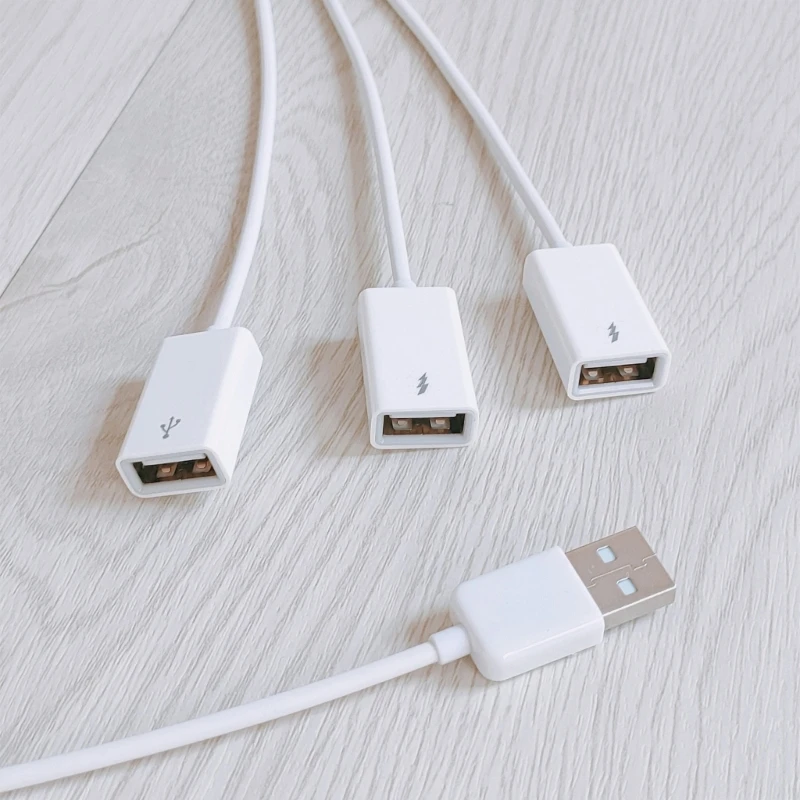 USB Splitter USB Extension Cable USB Male to 3 USB Female Adapter Multiple USB Port USB 1 Male to 3 Female Power Cord