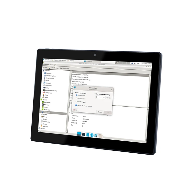 YC-SM1011 Smart Home Automation 10-Inch Electric In-Wall Tablet PC Linux Debian Plastic Bar Design IPS Display 2GB/16GB