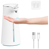 A11E-Automatic Wall Mount Soap Dispenser Soap Dispenser 400Ml USB Rechargeable Electric Soap Dispenser