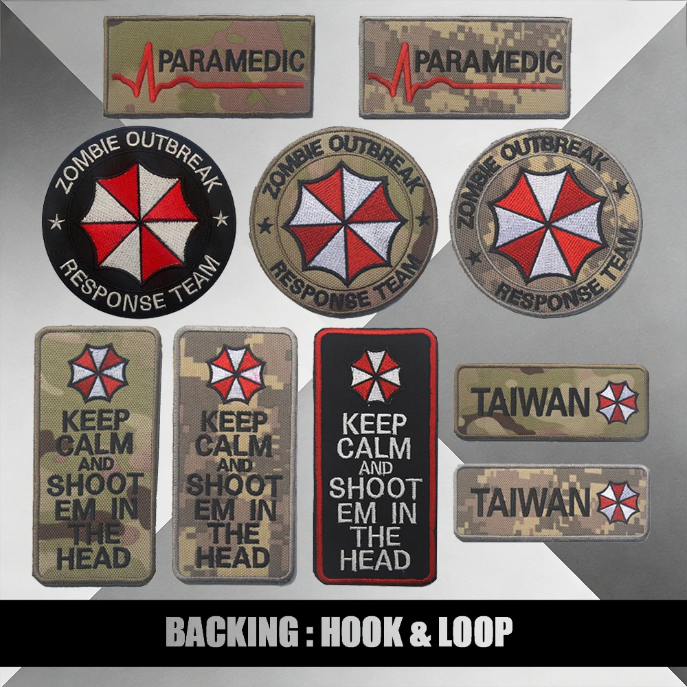 

Resident Evil Umbrella Corp Embroidered Patches - Zombie Outbreak Tactical Patch for Survival Gear