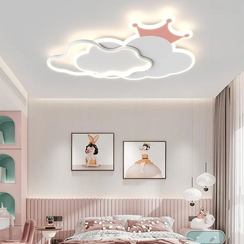 

Cloud Ceiling Light Crown Bedroom Living Room Lamp Kids Children Modern Home Decor Kitchen Lustre Led Light Fixtures for Celling