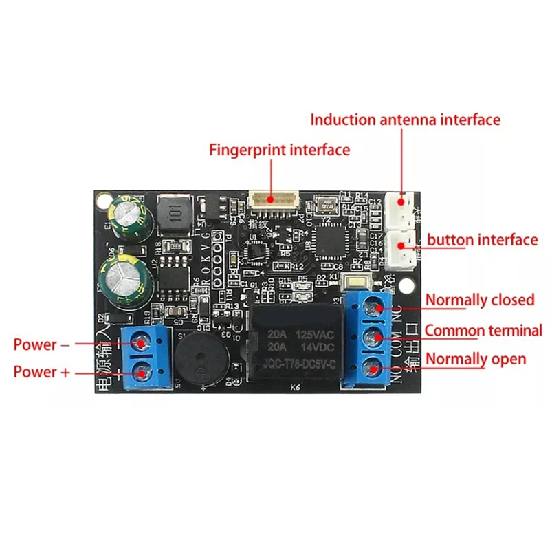 Mobile Phone NFC Control Board Fingerprint IC Card DIY Relay Module 13.56Mhz Access Control Card Controller, IC+NFC‘-AA68