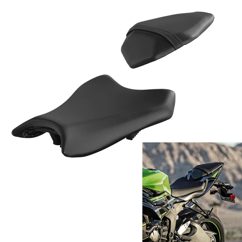 

Driver & Passenger Seat Fit For Kawasaki Ninja ZX6R ZX-6R ZX636 2019-2025 2020 2022 2024 Motorcycle Accessories