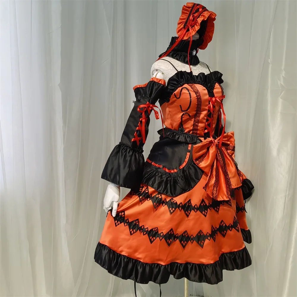 Datum eine lebende Tokisaki Kurumi Cosplay Kostüm Perücke mit Pony Clip Pferdes chwänze Comic Con Albtraum schwarz lange Ponytials Perücke Kostüme