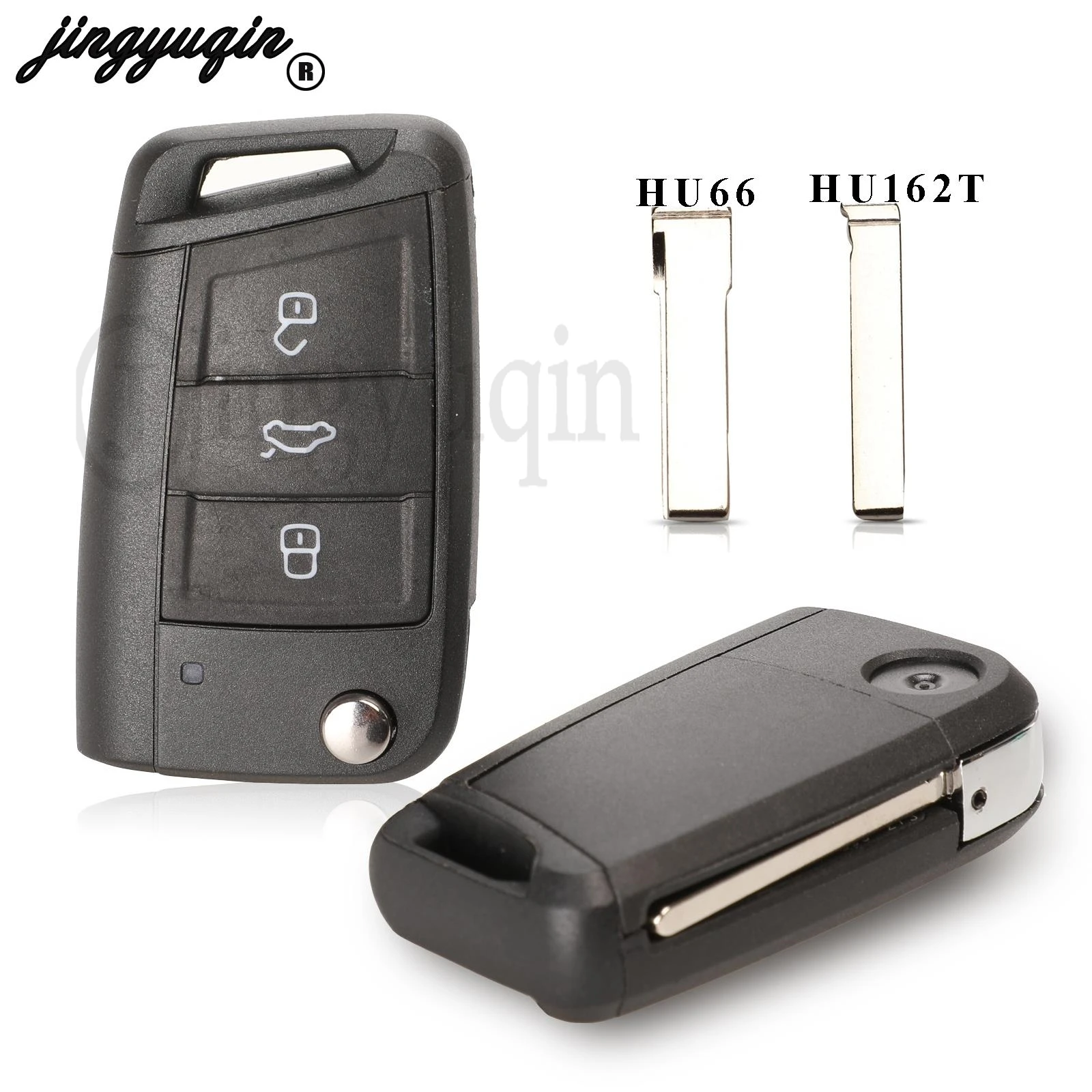 jingyuqin 3 Buttons Remote Car Key Shell Case Cover Fob For Volkswagen Passat Golf 7 MK7 Skoda Seat Leon Octavia