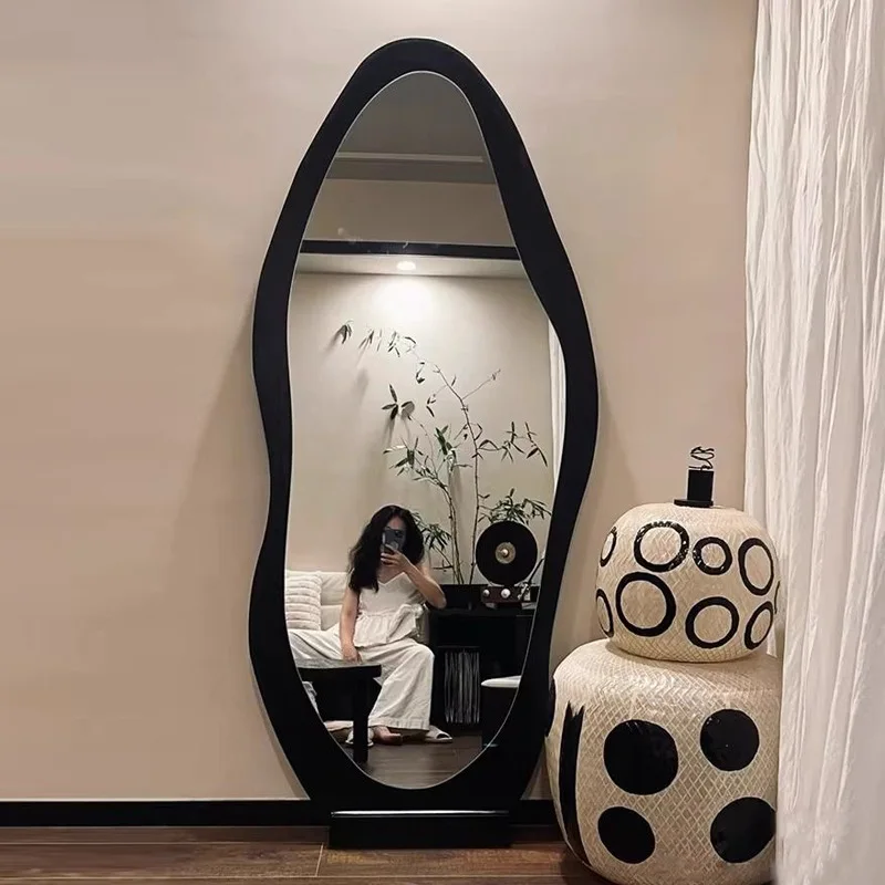 

special-shaped full-body home floor-to-ceiling mirror bedroom wall-mounted high-end dressing mirror clothing store fitting