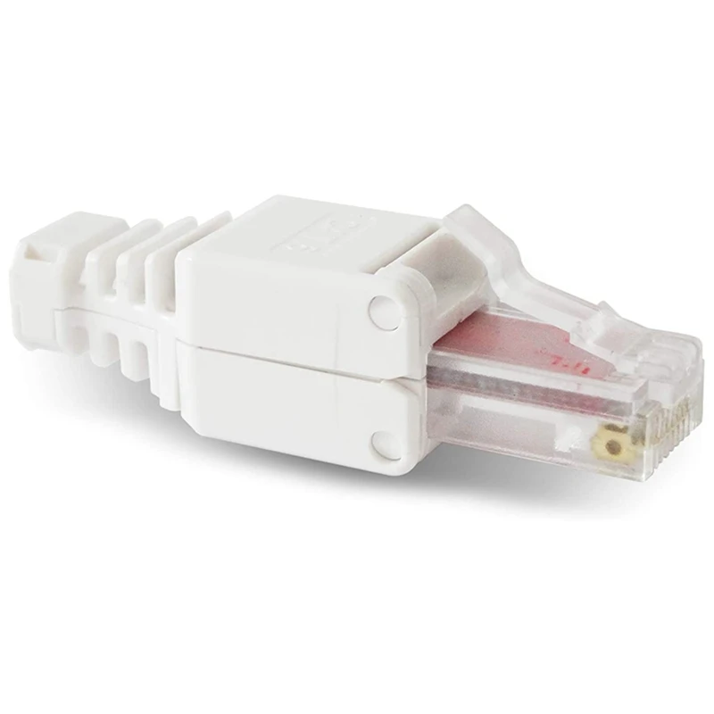 50 X Network Connectors Tool-Free RJ45 CAT6 LAN UTP Cable Plug Without Tools Cat5 Cat7 Installation Cable Patch Cable